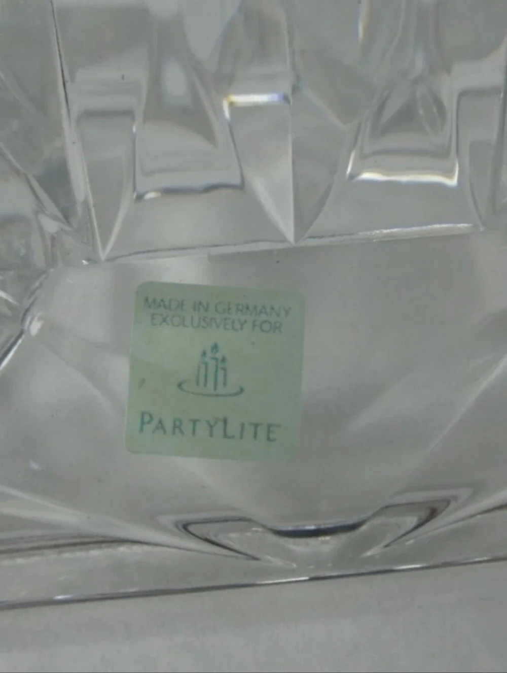 PartyLite Quad Prism Pedestal Candle Holder 24% Lead Crystal P7374 BNWT FINAL $$
